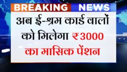 ई-श्रम कार्ड धारकों को अब मिलेगा ₹3000 हर महीने, आवेदन शुरू E Shram Card Pension Yojana